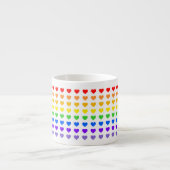 Rainbow Hearts Espressotasse (Vorderseite)