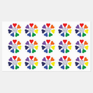 Rainbow Hearts Etiketten