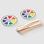 Rainbow Hearts Fächer (Non-assembled)