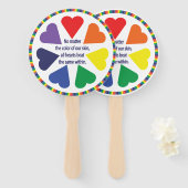 Rainbow Hearts Fächer (Vorne und Hinten)