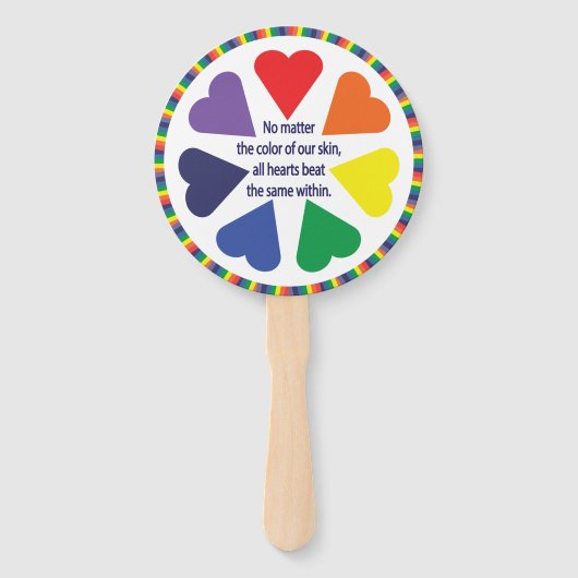 Rainbow Hearts Fächer (Vorderseite)