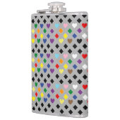 Rainbow Hearts Flachmann (Links)