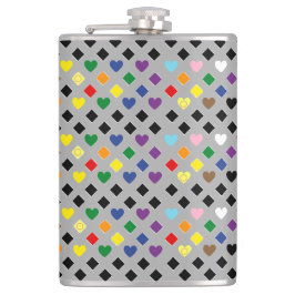 Rainbow Hearts Flachmann