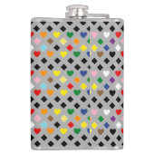 Rainbow Hearts Flachmann (Rückseite)