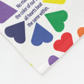 Rainbow Hearts Fleecedecke (Ecke)