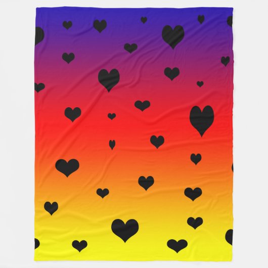 Rainbow Hearts, Fleecedecke (Vorderseite)