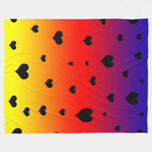 Rainbow Hearts, Fleecedecke (Vorderseite (Horizontal))