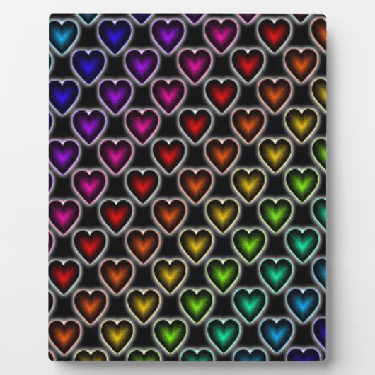 Rainbow Hearts Fotoplatte (Vorderseite)