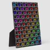 Rainbow Hearts Fotoplatte (Seite)