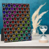Rainbow Hearts Fotoplatte (Seite)