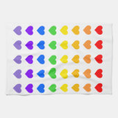 Rainbow Hearts Gay Pride Geschirrtuch (Horizontal)