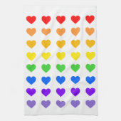 Rainbow Hearts Gay Pride Geschirrtuch (Vertikal)