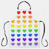 Rainbow Hearts Gay Pride Schürze (Vorderseite)