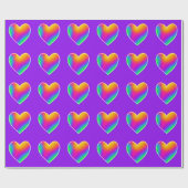 Rainbow Hearts Geschenkpapier (Flach)
