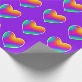 Rainbow Hearts Geschenkpapier (Ecke)