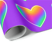 Rainbow Hearts Geschenkpapier (Rolleneckpunkt)