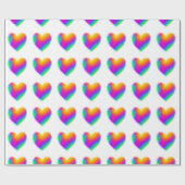 Rainbow Hearts Geschenkpapier (Flach)