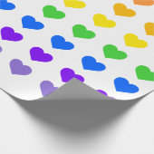 Rainbow Hearts Geschenkpapier (Ecke)