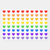 Rainbow Hearts Geschenkpapier Set (Vorderseite 2)