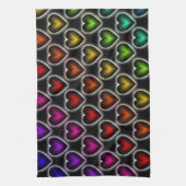 Rainbow Hearts Geschirrtuch (Vertikal)