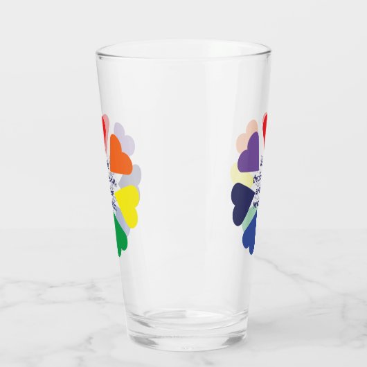 Rainbow Hearts Glas (Links)