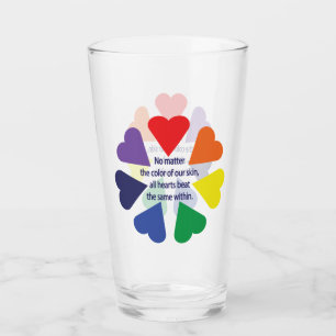 Rainbow Hearts Glas