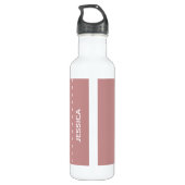 Rainbow Hearts glauben an Einhörner Personalisiert Edelstahlflasche (Rückseite)