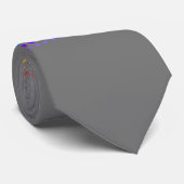 Rainbow Hearts Gray Krawatte (Gerollt)
