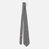 Rainbow Hearts Gray Krawatte (Rückseite)