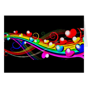 Rainbow Hearts Grußkarte