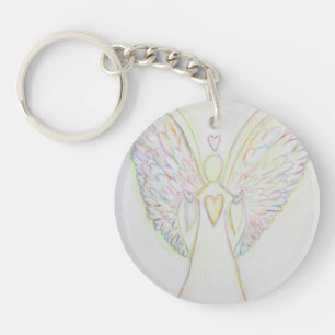 Rainbow Hearts Guardian Angel Custom Schlüsselanhä Schlüsselanhänger