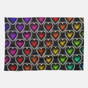 Rainbow Hearts Handtuch