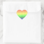 RAINBOW HEARTS Herz-Aufkleber (Tasche)
