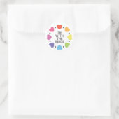 Rainbow Hearts Ich bin mit dem Bride Sticker (Tasche)