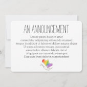 Rainbow Hearts in Liebe Ankündigung (Rückseite)