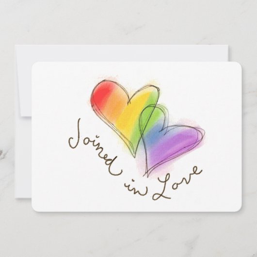 Rainbow Hearts in Liebe Ankündigung (Vorderseite)