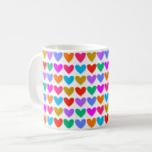 Rainbow Hearts Kaffeetasse (Vorderseite Links)