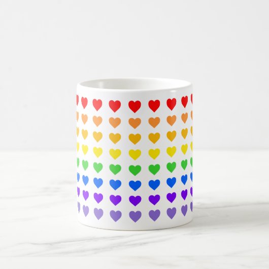 Rainbow Hearts Kaffeetasse (Mittel)