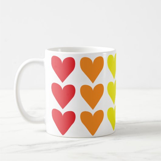 Rainbow Hearts Kaffeetasse (Links)