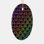 Rainbow Hearts Keramik Ornament (Rechts)