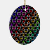Rainbow Hearts Keramik Ornament (Rechts)