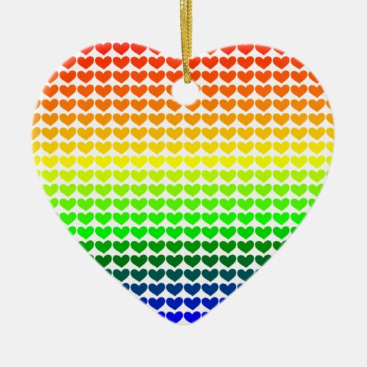 RAINBOW HEARTS KERAMIKORNAMENT (Vorne)