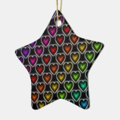 Rainbow Hearts Keramikornament (Links)