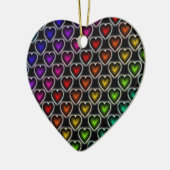 Rainbow Hearts Keramikornament (Links)