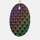 Rainbow Hearts Keramikornament (Links)