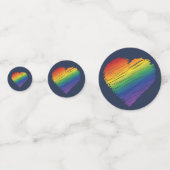 Rainbow Hearts Konfetti (Vorderseiten)
