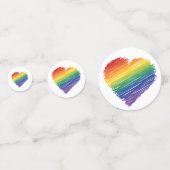 Rainbow Hearts Konfetti (Rückseiten)