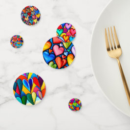 Rainbow Hearts Konfetti