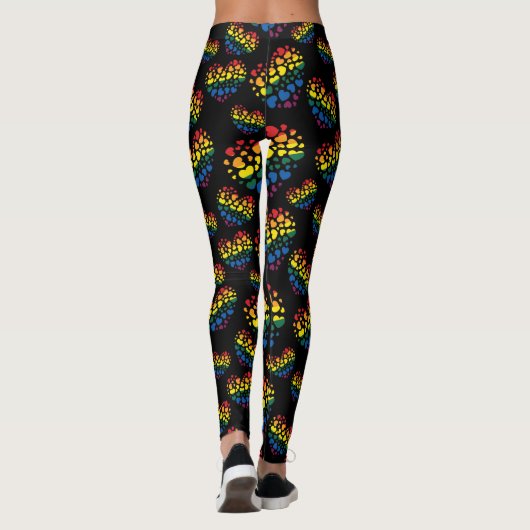 Rainbow Hearts Leggings (Rückseite)