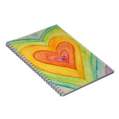 Rainbow Hearts Liebe Art Notebook Journal Notizblock (Rechte Seite)